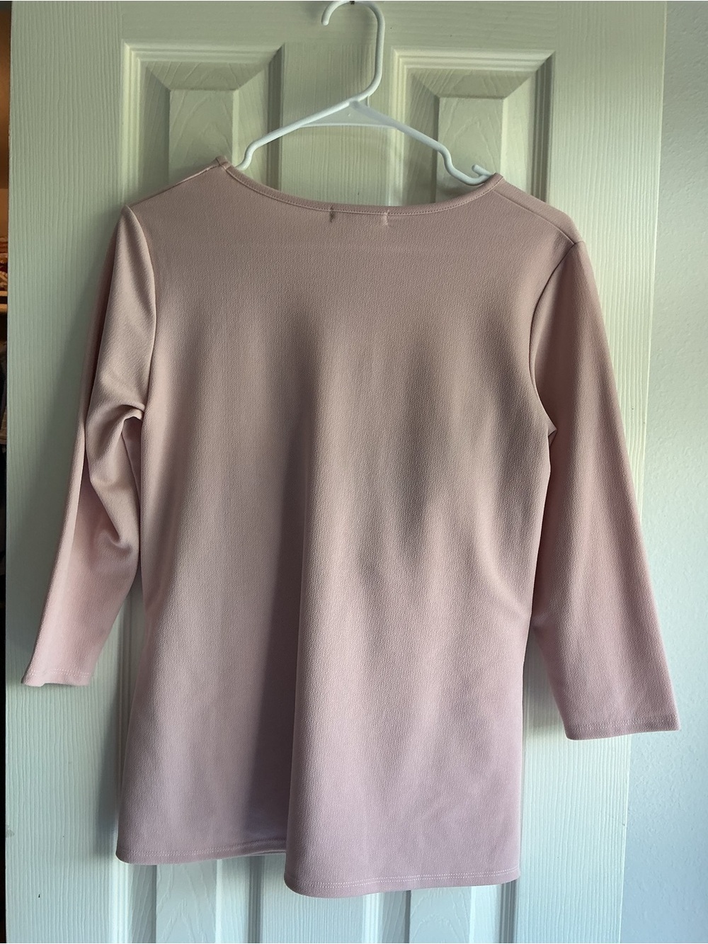 Dont Stop Believing Women's Twist-Front Blouse in Pale Pink - Picture 9 of 10